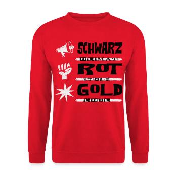 Black Red Gold - Unisex Sweatshirt - red - Front - Alina (178cm) & Michal (187cm)