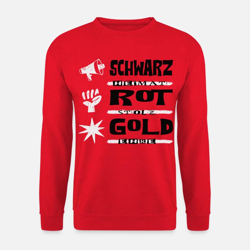 Schwarz Rot Gold - Unisex Pullover - Rot