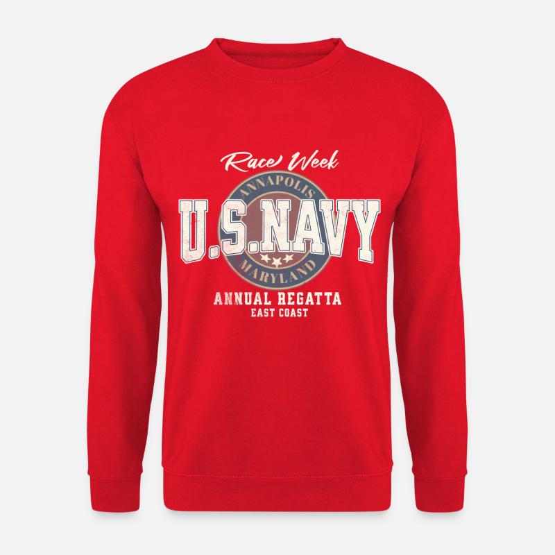 Design U.S. Navy Annapolis Regatta - Sweat-shirt Unisexe - rouge