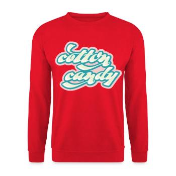 Typo de barbe à papa pastel - Sweat-shirt Unisexe - rouge - Devant - Alina (178cm) & Michal (187cm)