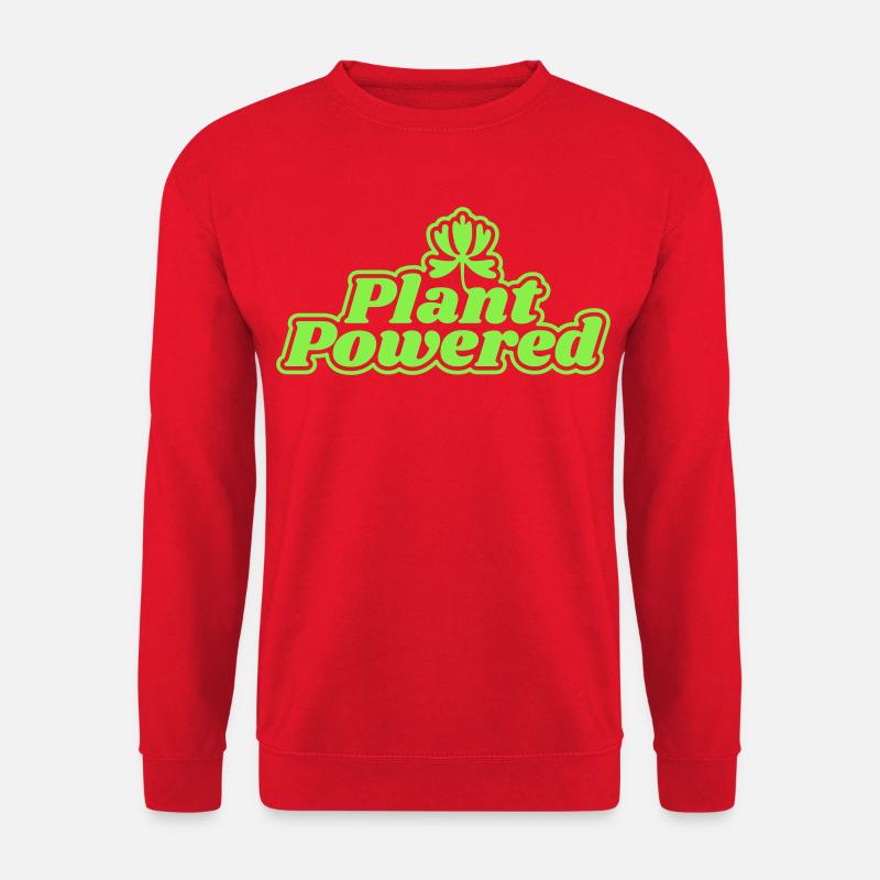 Grüner Antrieb durch Pflanzenkraft - Unisex Pullover - Rot