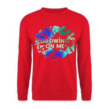 S’agrandit chaque jour - Sweat-shirt Unisexe - rouge - Devant - Alina (178cm) & Michal (187cm)