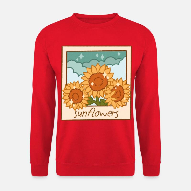 Sonnenblumen Sofortbild Design - Unisex Pullover - Rot