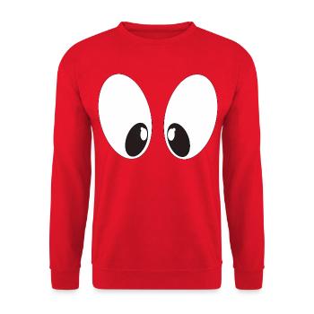 Yeux de bande dessinée - Sweat-shirt Unisexe - rouge - Devant - Alina (178cm) & Michal (187cm)