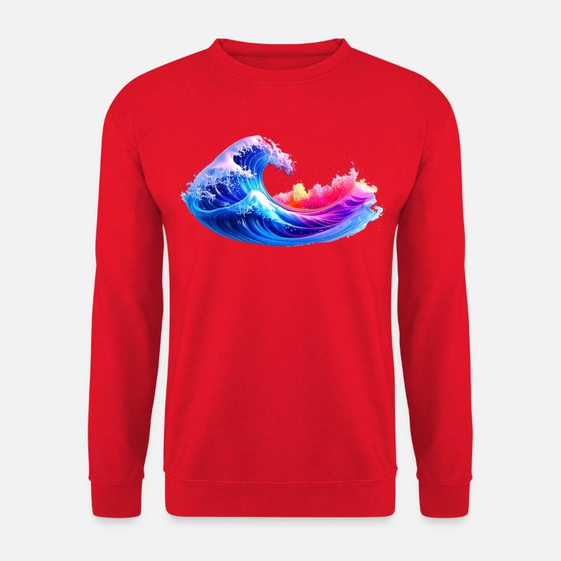 waves - Unisex Pullover - Rot