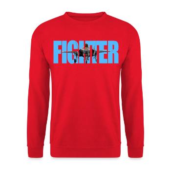 Chasseur F-35 Lightning II - Sweat-shirt Unisexe - rouge - Devant - Alina (178cm) & Michal (187cm)
