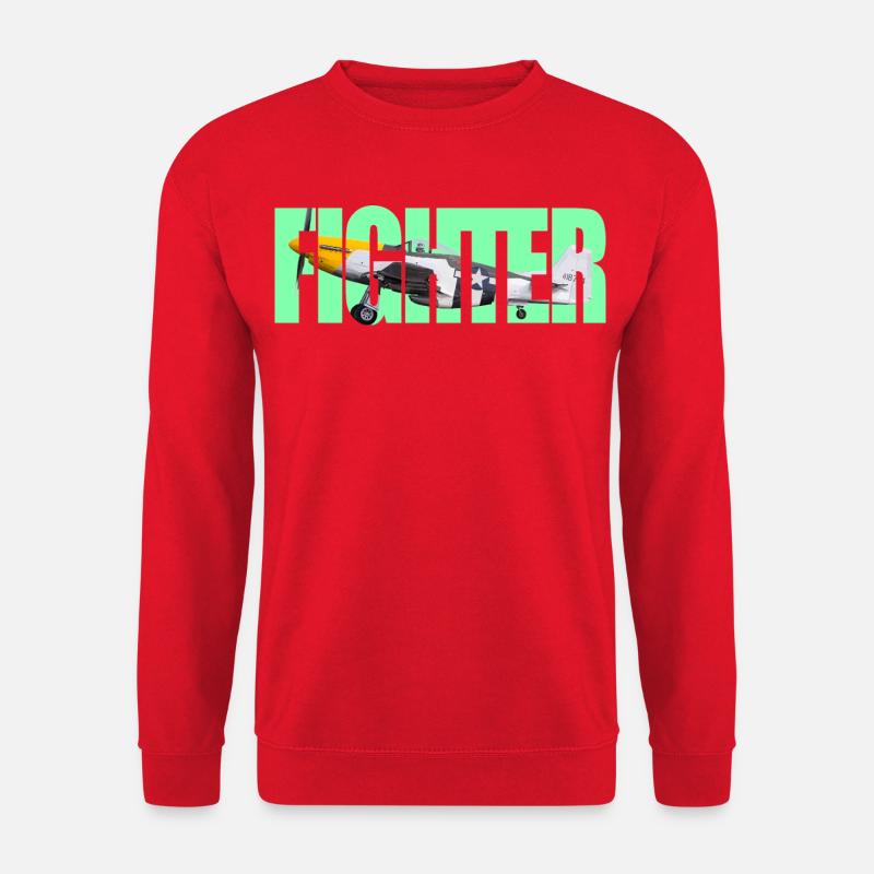 Fighter P-51 - Unisex Pullover - Rot