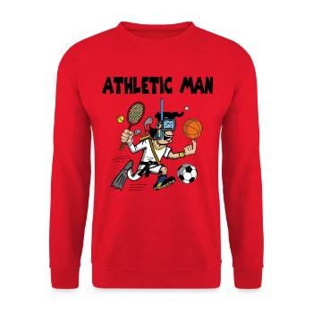 The accomplished sportsman - Unisex Sweatshirt - red - Front - Alina (178cm) & Michal (187cm)