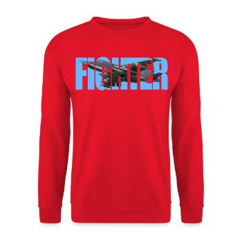 Fighter Su-25 - Unisex Sweatshirt - red - Front - Alina (178cm) & Michal (187cm)