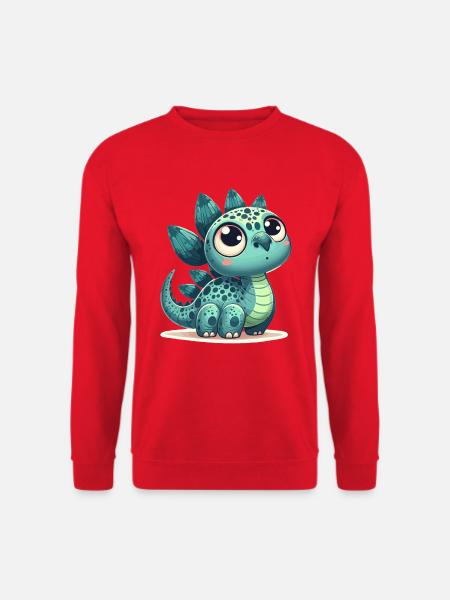 Stegosaurus Baby Dino Babydino Dinobaby Geschenk - Unisex Pullover - Rot