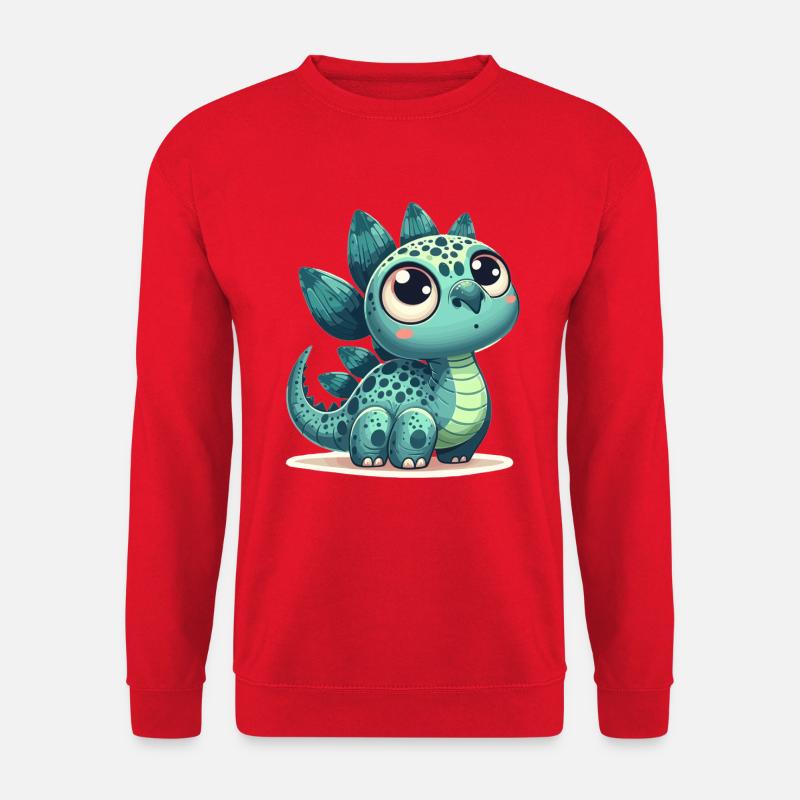 Stegosaurus Baby Dino Babydino Dinobaby Geschenk - Unisex Pullover - Rot