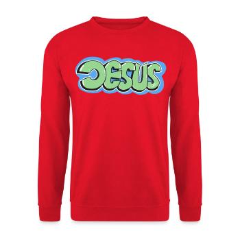 Jesus - Unisex Pullover - Rot - Vorne - Alina (178cm) & Michal (187cm)