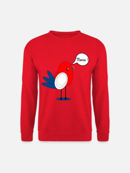 FRANZÖSISCH DANKE FANKREICH - Unisex Pullover - Rot
