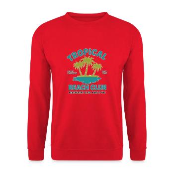 Tropical Beach Club - Unisex Sweatshirt - red - Front - Alina (178cm) & Michal (187cm)