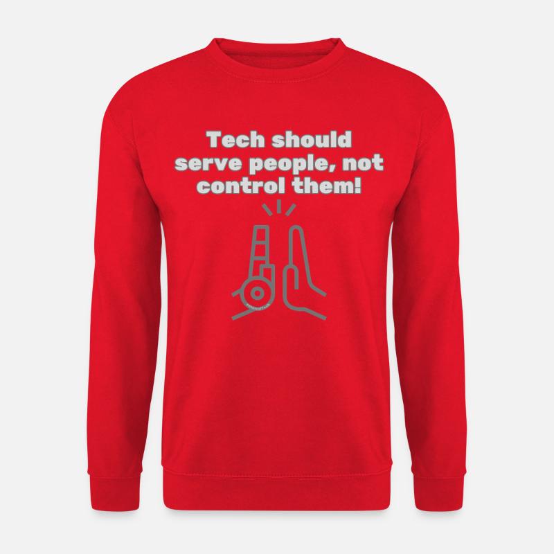 Tech should serve people - #EthicalTech Statement - Unisex Sweatshirt - red