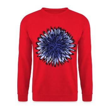Blue Thistle Flower - Unisex Sweatshirt - red - Front - Alina (178cm) & Michal (187cm)