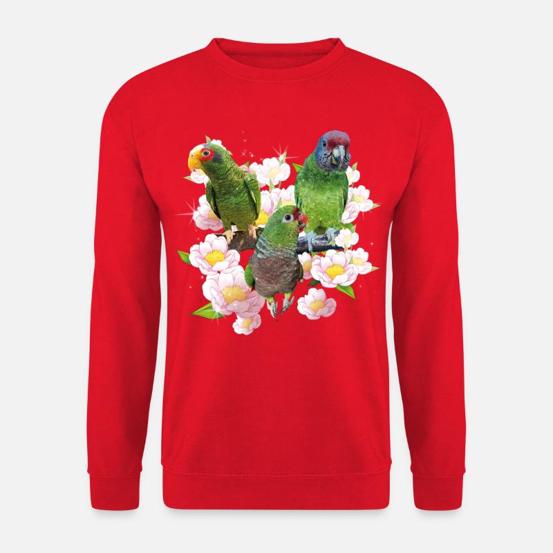 Papageien - Unisex Pullover - Rot