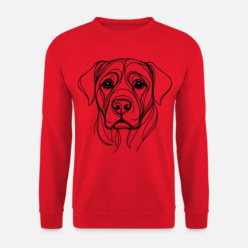 Dog_line_art_1 - Unisex Sweatshirt - red