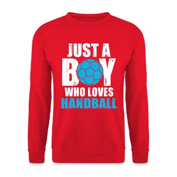 Juste un garçon qui aime le handball - Sweat-shirt Unisexe - rouge - Devant - Alina (178cm) & Michal (187cm)