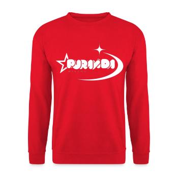 Style spatial avec étoile et comète - Sweat-shirt Unisexe - rouge - Devant - Alina (178cm) & Michal (187cm)