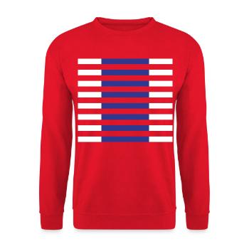 Abstract graphic design in Blue and Black - Unisex Sweatshirt - red - Front - Alina (178cm) & Michal (187cm)