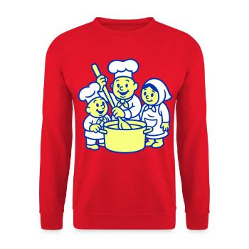 Sweet Chefs - Unisex Sweatshirt - red - Front - Alina (178cm) & Michal (187cm)
