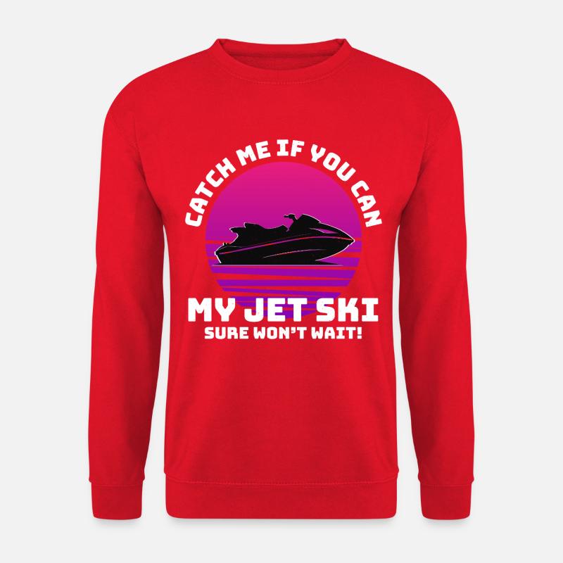 Catch Me If You Can Funny Jetski - Unisex Pullover - Rot