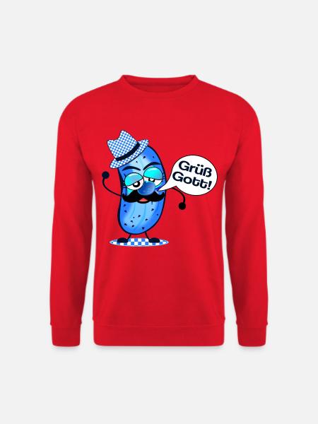 Grüß Gott Gewürzgurke Bayern - Unisex Pullover - Rot