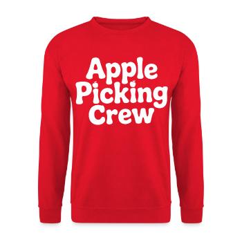 Herbst-Apfelpflücken-Team - Unisex Pullover - Rot - Vorne - Alina (178cm) & Michal (187cm)