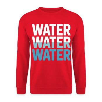 Boire Eau Hydrater Océan Rivière - Sweat-shirt Unisexe - rouge - Devant - Alina (178cm) & Michal (187cm)
