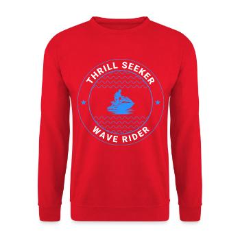 Adventure Lover Wave Rider  - Unisex Sweatshirt - red - Front - Alina (178cm) & Michal (187cm)