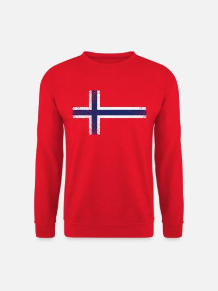 Norway - Norge - Norwegen - Flagge - Skandinavien - Unisex Pullover - Rot