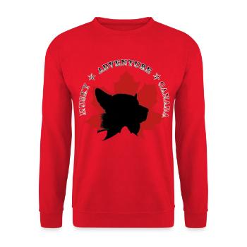 Adventure dogs on Maple Leaf Canada - Unisex Sweatshirt - red - Front - Alina (178cm) & Michal (187cm)