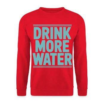 Drink More Water Health Coach Funny Hydration - Unisex Sweatshirt - red - Front - Alina (178cm) & Michal (187cm)
