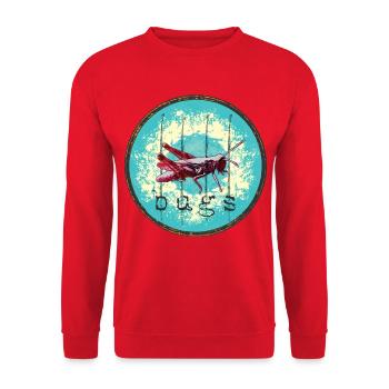 Illustration d’herbes de la jungle et de grillons - Sweat-shirt Unisexe - rouge - Devant - Alina (178cm) & Michal (187cm)