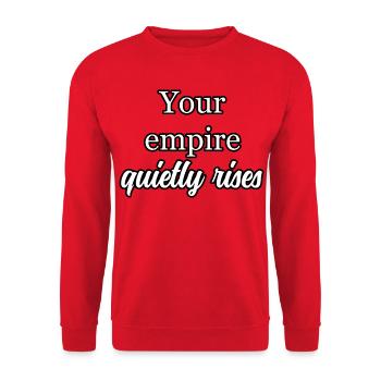 Silent Rise: Die Vision des ehrgeizigen Imperiumsbauers - Unisex Pullover - Rot - Vorne - Alina (178cm) & Michal (187cm)