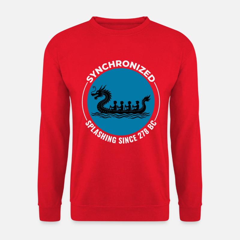 Synchronized Paddling Design  - Unisex Sweatshirt - red