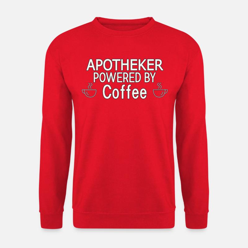 Apotheker Powered By Coffee - Unisex Pullover - Rot