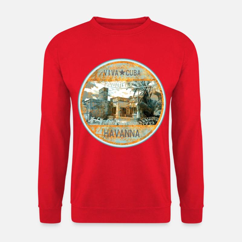 Viva Kuba Havanna Retro Design - Unisex Pullover - Rot