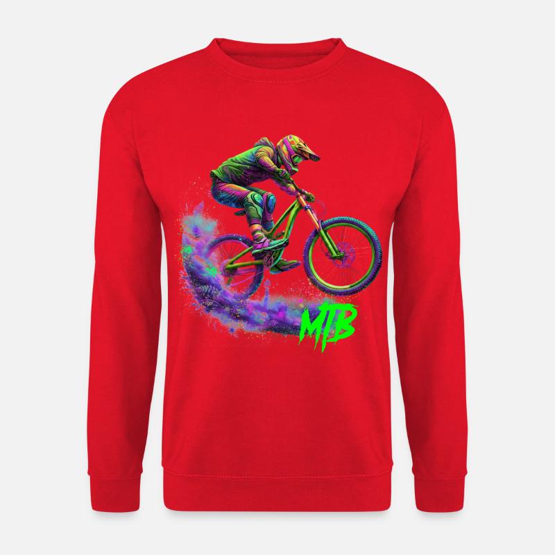Neon MTB biker - Unisex Sweatshirt - red