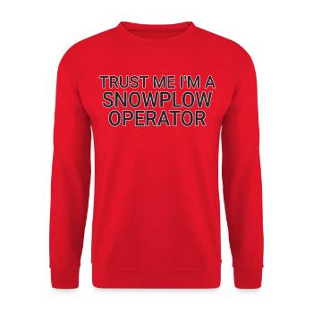 Snowplow Operator Trust Me Snow Plow Driver - Unisex Sweatshirt - red - Front - Alina (178cm) & Michal (187cm)