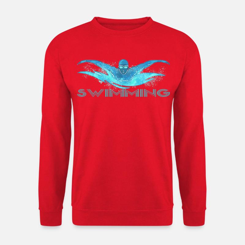 Dynamic float with water waves - Unisex Sweatshirt - red