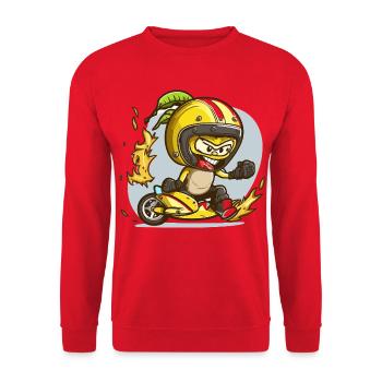 Yellow Ninja Motoaction - Unisex Sweatshirt - red - Front - Alina (178cm) & Michal (187cm)