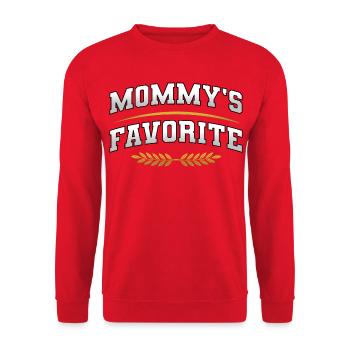 Mommy's Favorite Mom's Darling Son Daughter - Unisex Sweatshirt - red - Front - Alina (178cm) & Michal (187cm)