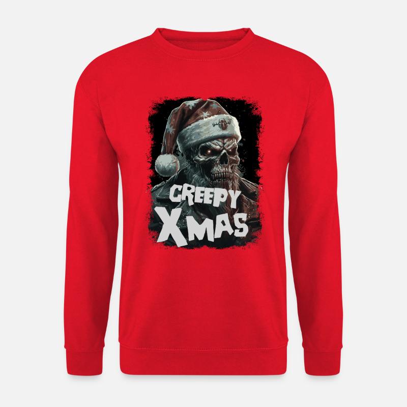 Zombie mit Weihnachtsmütze - Unisex Pullover - Rot