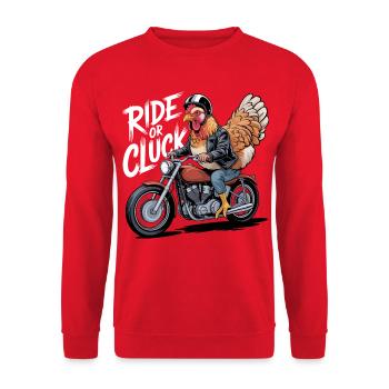 Rooster Biker : Veste en cuir sur vélo - Sweat-shirt Unisexe - rouge - Devant - Alina (178cm) & Michal (187cm)