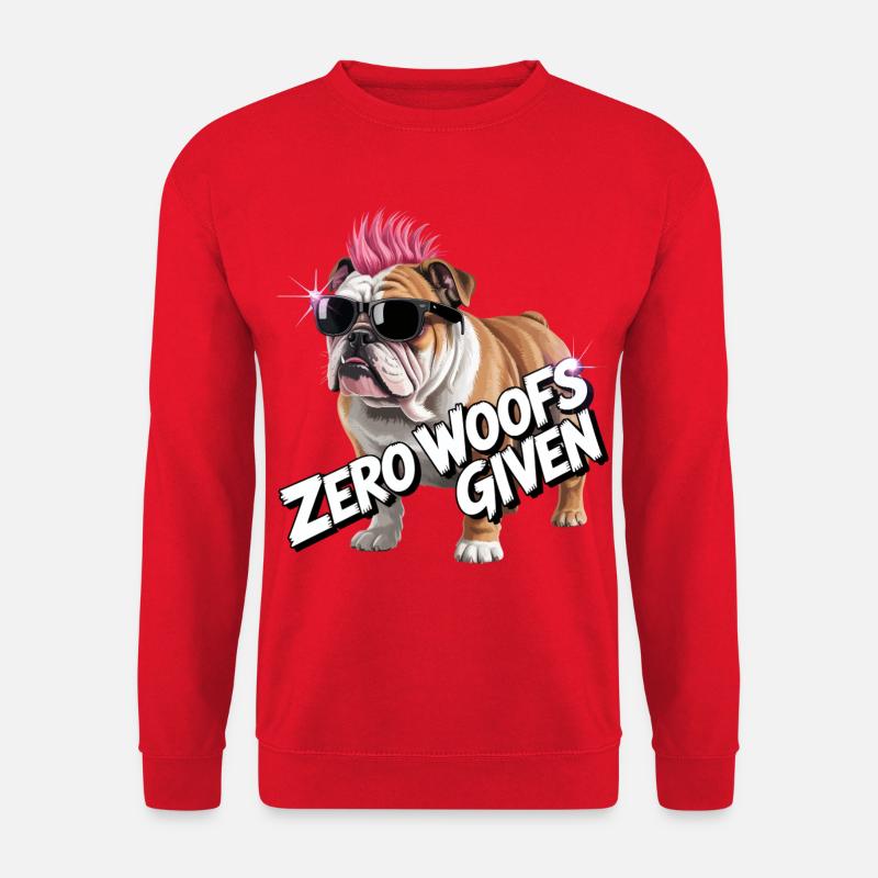 Bulldog Punk Mohawk Tee - Unisex Pullover - Rot