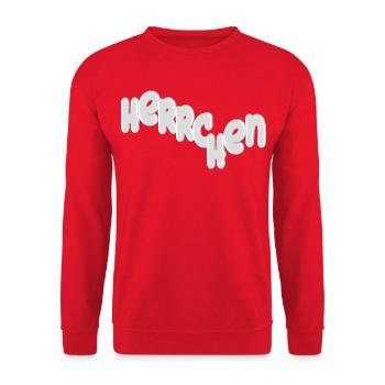Master Lettering 3D - Unisex Sweatshirt - red - Front - Alina (178cm) & Michal (187cm)