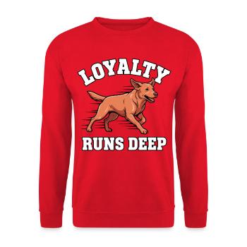 Loyalty runs deep – Foxred Labrador - Unisex Sweatshirt - red - Front - Alina (178cm) & Michal (187cm)
