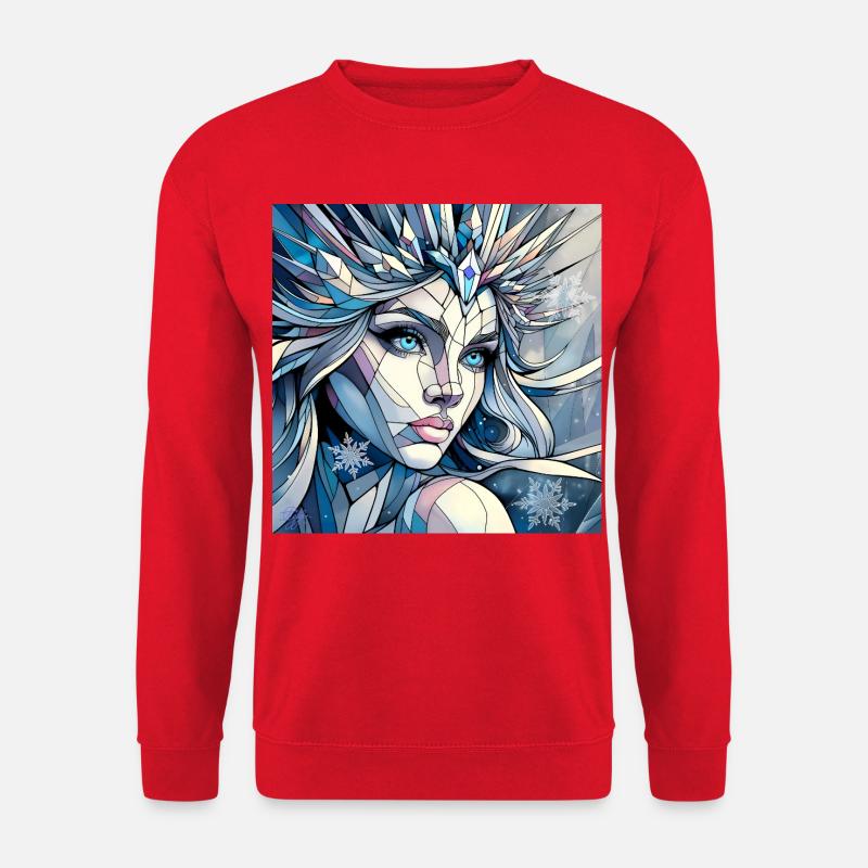 Kristall-Porträt-Fusion - Unisex Pullover - Rot